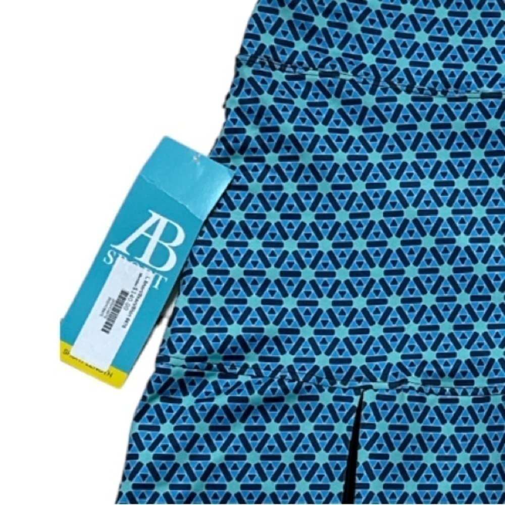 AB Allie Burke Sport Back Pleat Golf/Tennis/Pickle Ball Skort Geometric Print - Picture 9 of 10